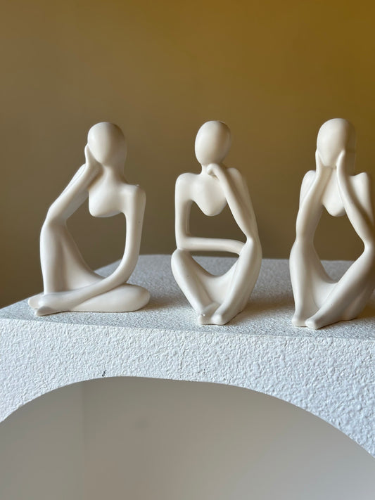 The Thinker Sculpture - Set of 3